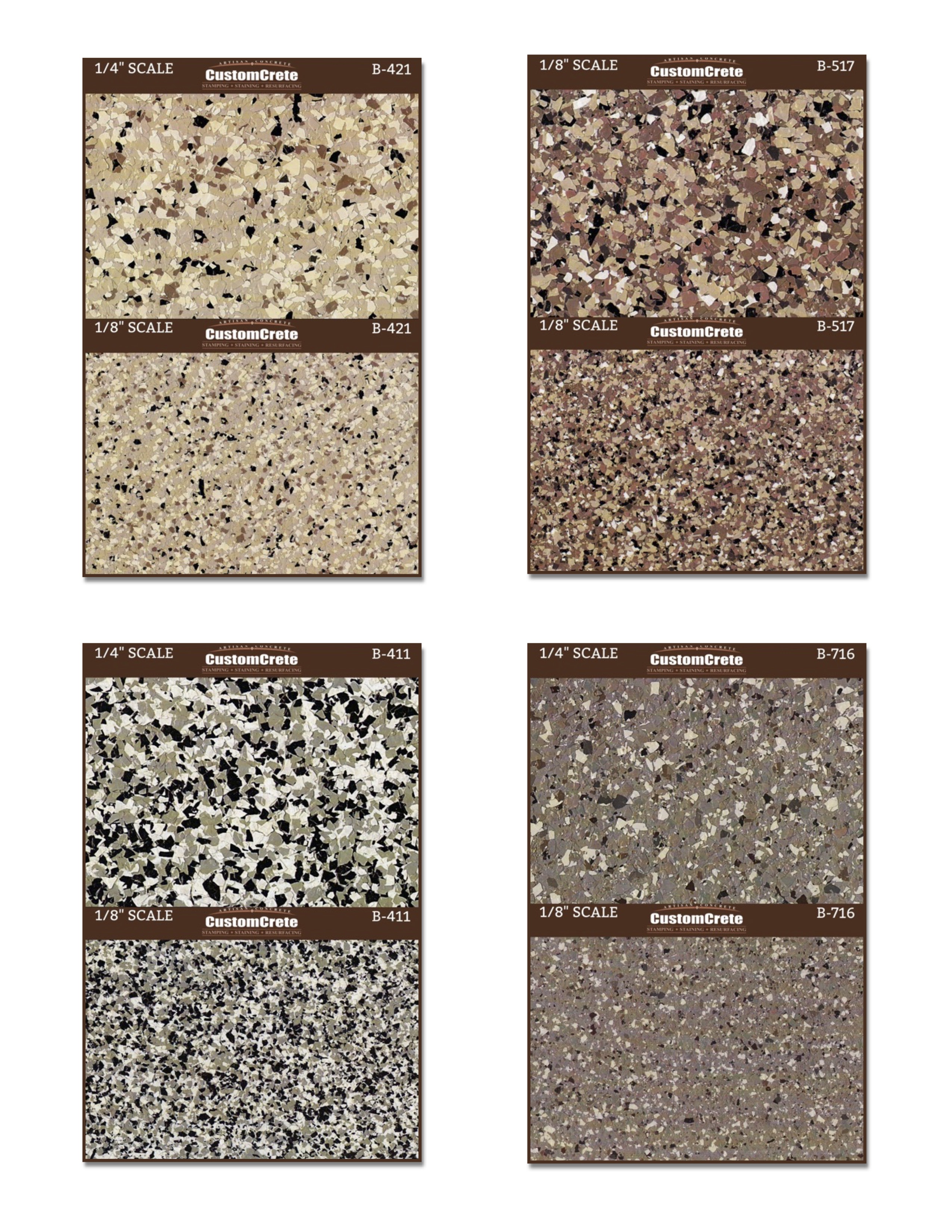 CustomCrete Epoxy Flake Floor Color Options